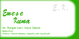 emese kuna business card